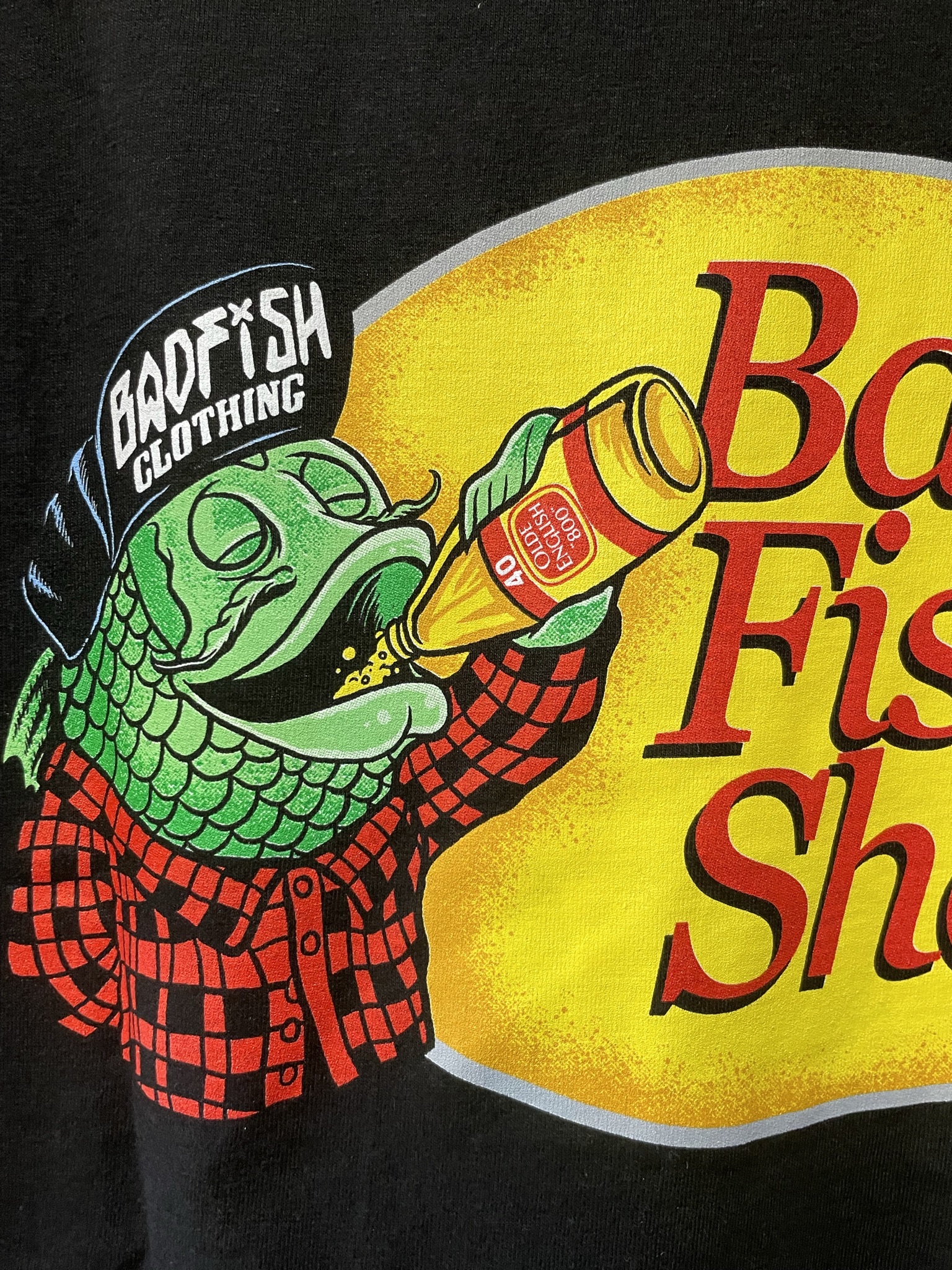 日本未入荷 Badfish clothing Tshirts basspro black インポートストリートブランド バッドフィッシュ
