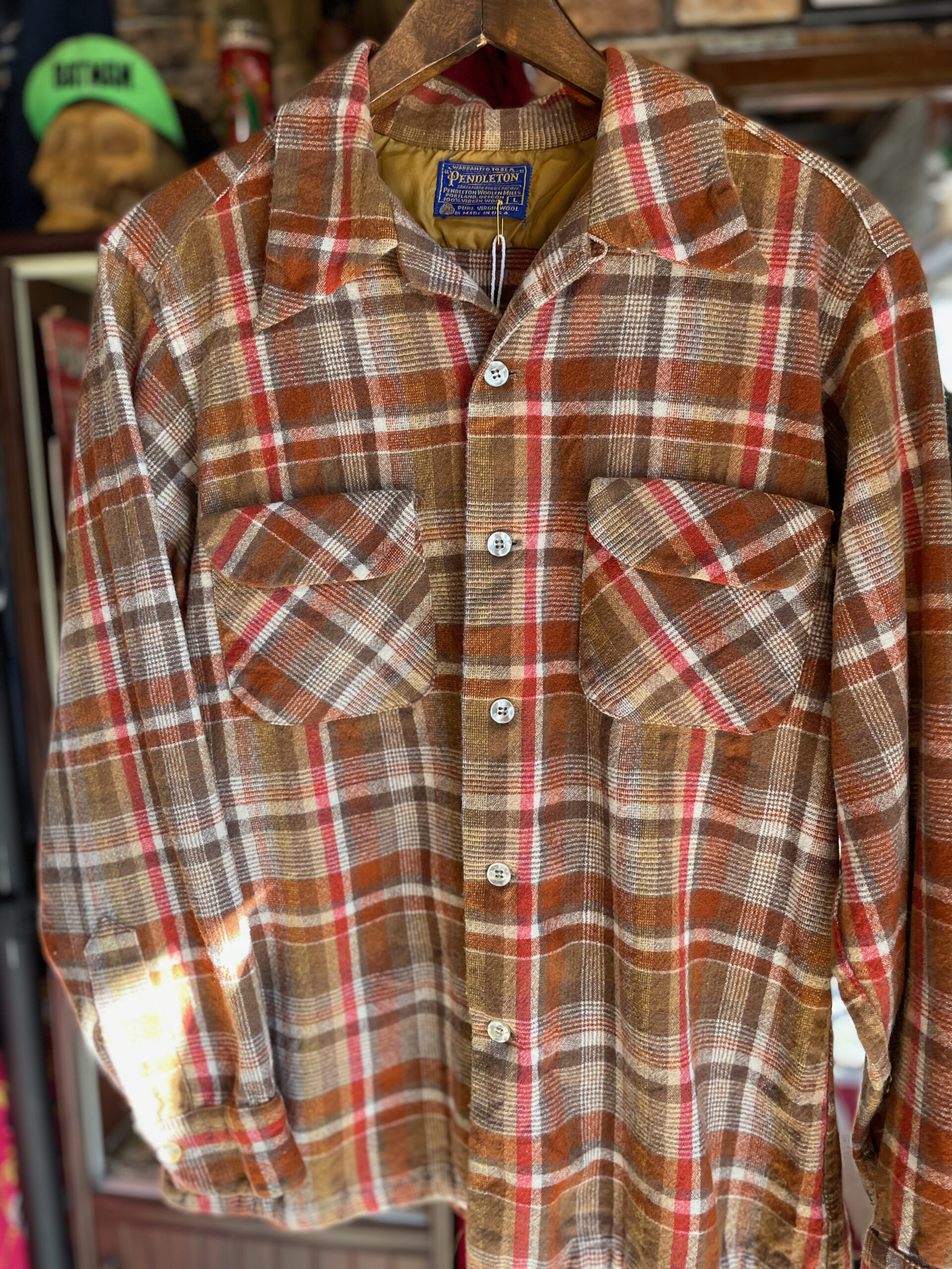 Pendleton 60's 70'svintage shirt 肩タグ - starrvybzonline.com