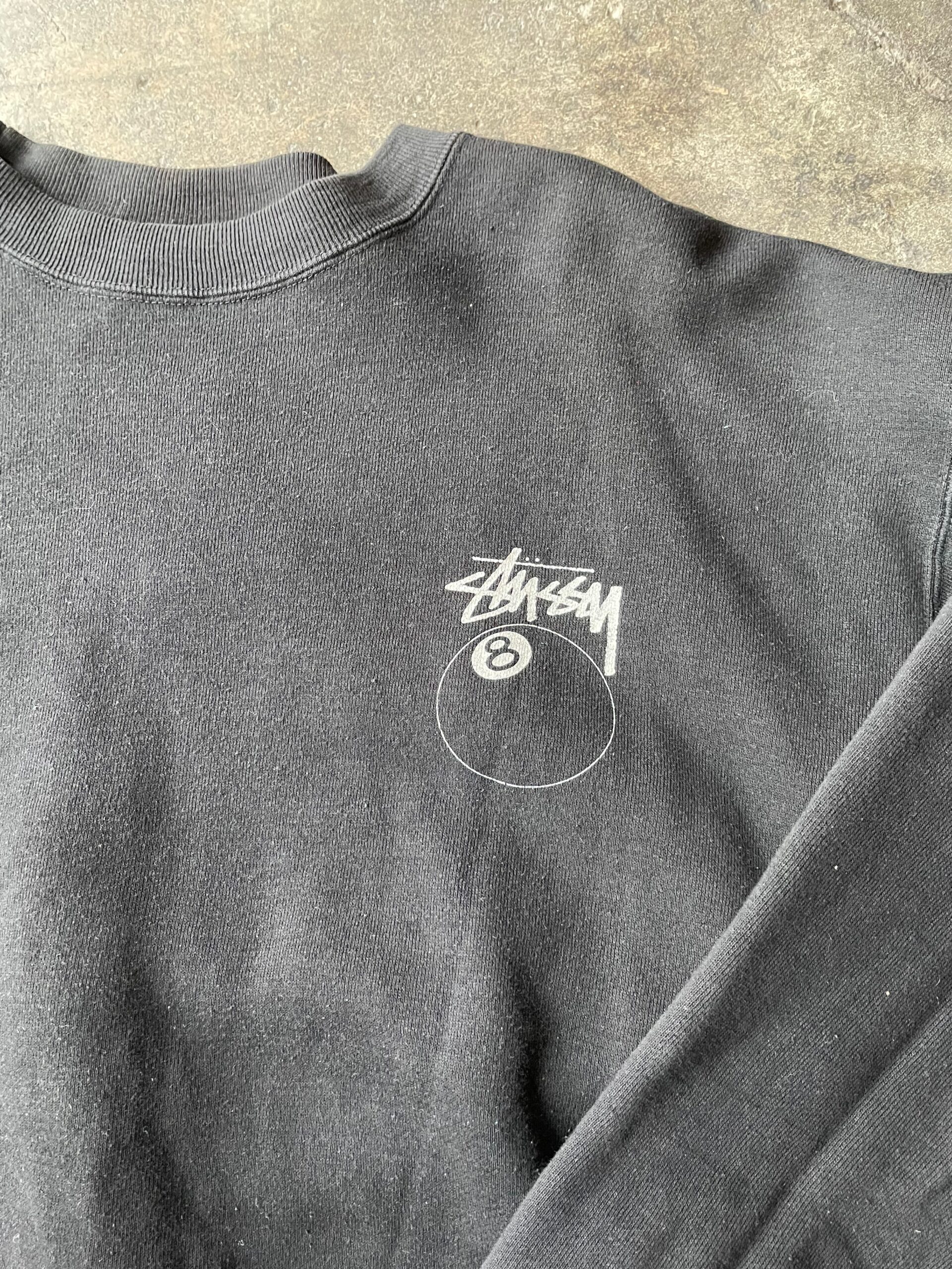 80's old stussy Sweatshirt black 古着 us古着 アメカジ ステューシー