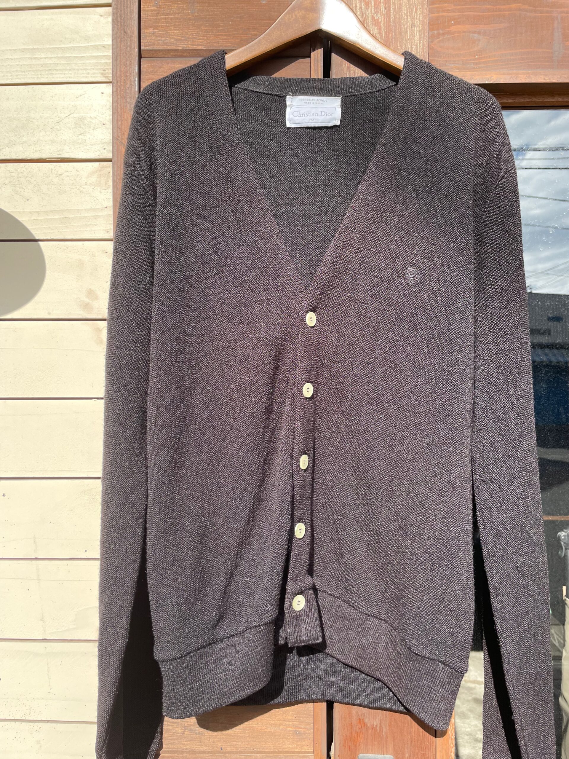 80's Christian Dior Acrylic Cardigan 古着 us古着 アメカジ 