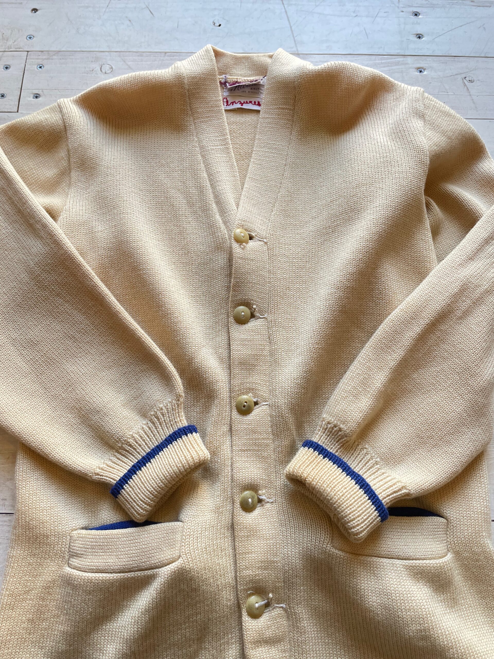 50〜60's Allion knit Lettered cardigan 古着 us古着 レタード 