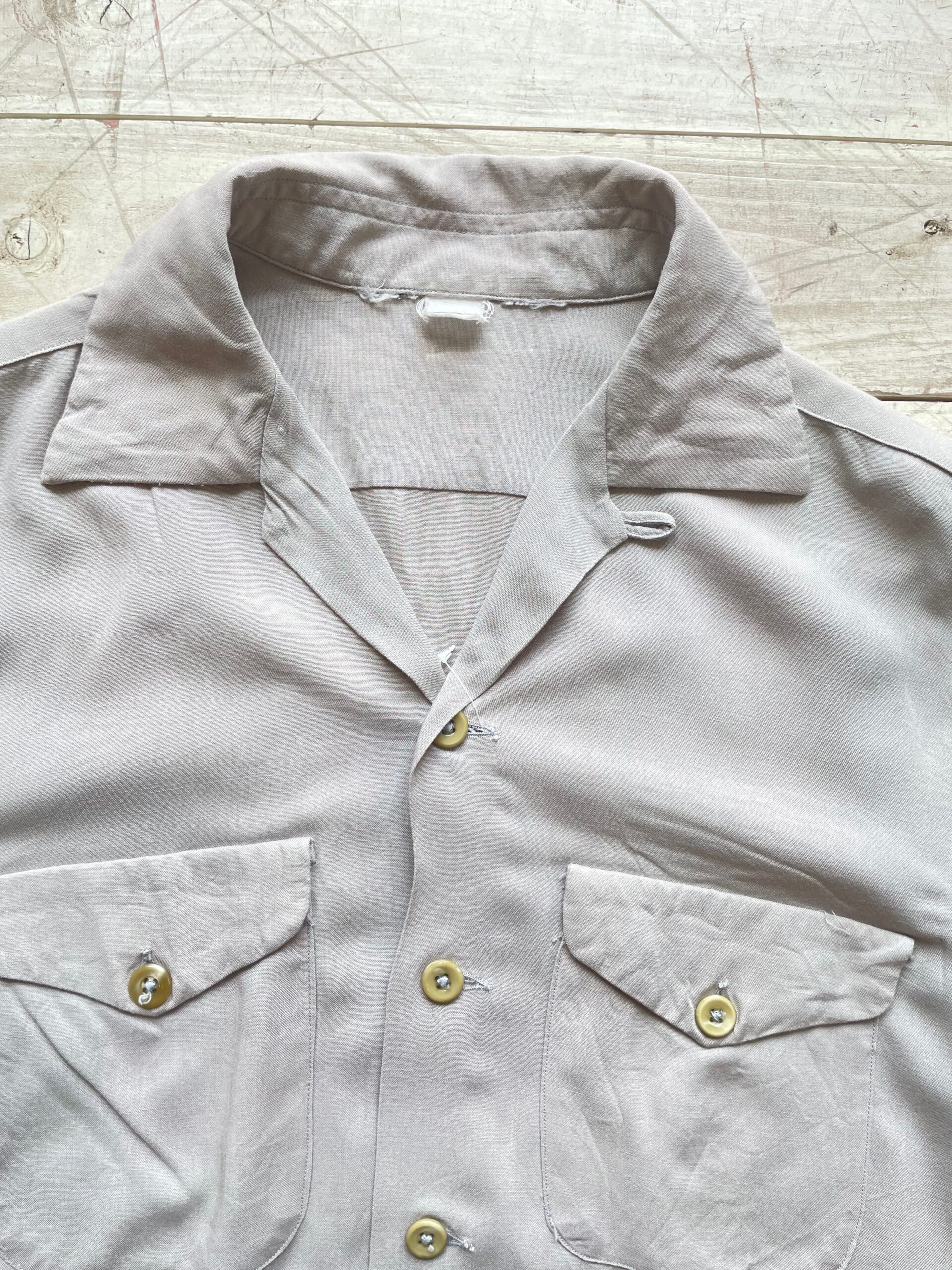 50〜60's Vintage S/S shirt マチ付き 古着 us古着 ヴィンテージシャツ 