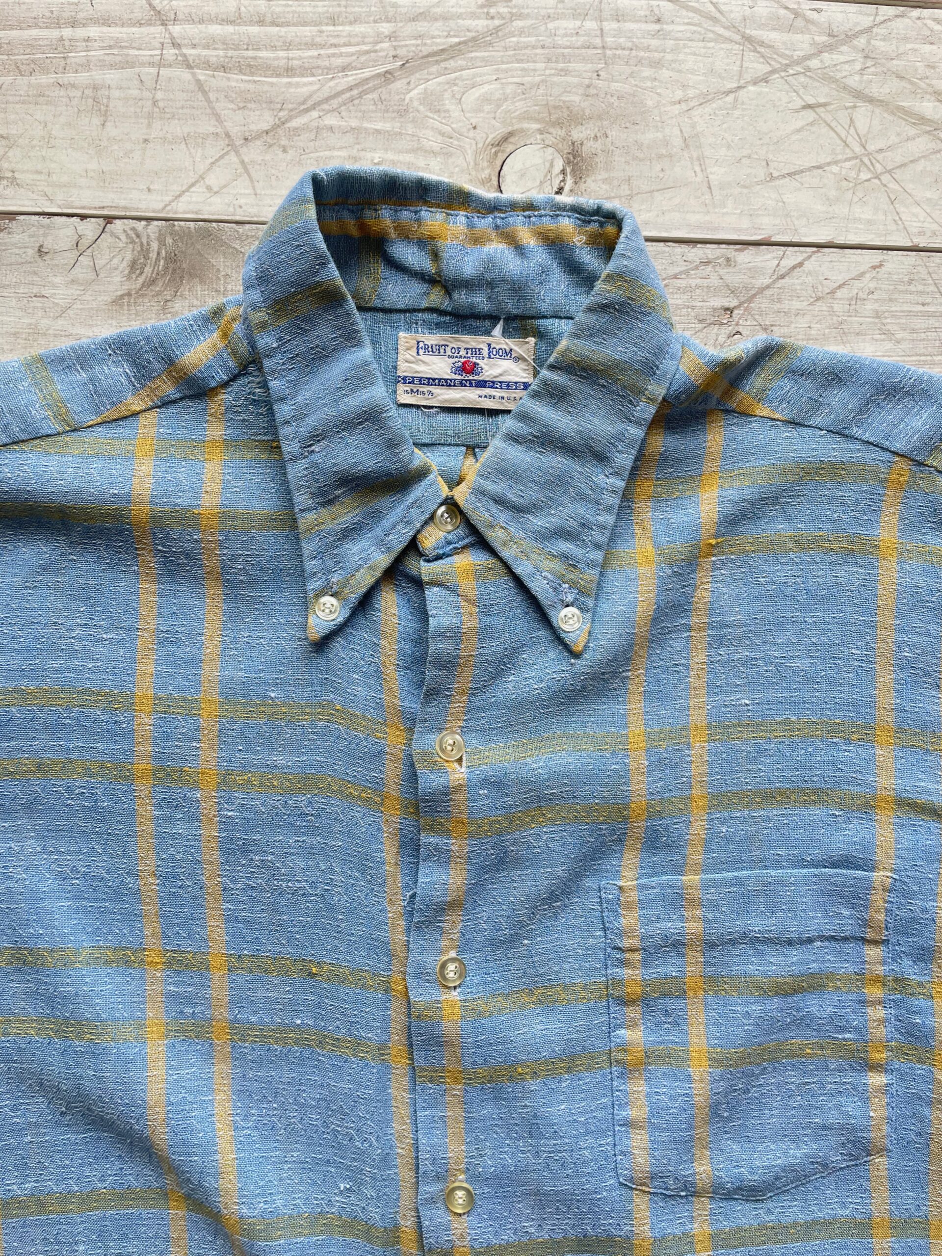 60~70's Fruit of the Loom S/S Check shirt 古着 us古着 チェック 
