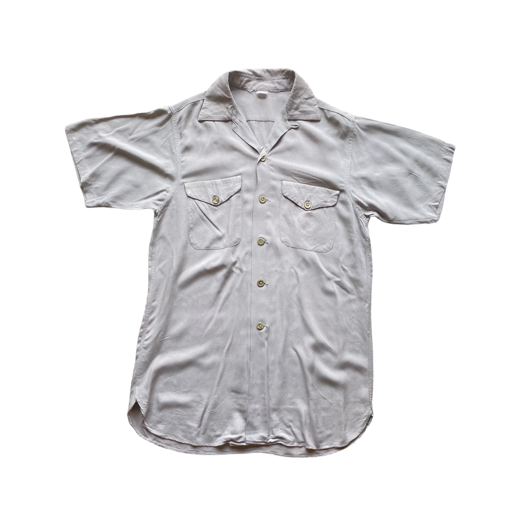 50〜60's Vintage S/S shirt マチ付き 古着 us古着 ヴィンテージシャツ